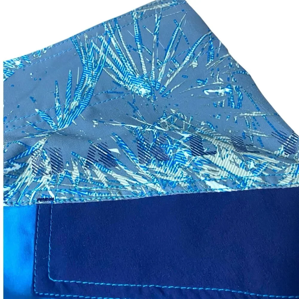 Oakley Board Shorts Mens 34 Blue Performance Fit Swim Shorts Moisture Wicking